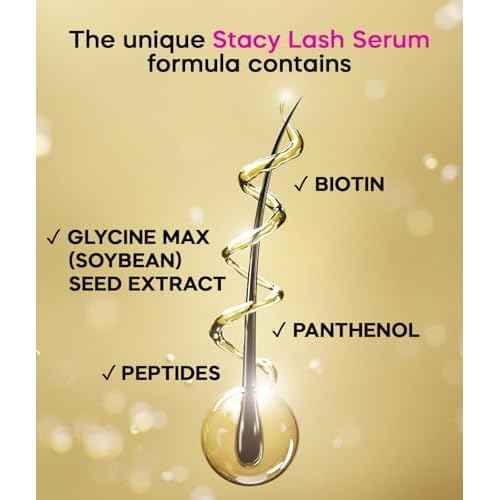 Stacy Lash Growth Serum (0.17fl.oz / 5ml) | Eyebrow & Eyelash Enhancing Serum for Natural Lashes & Brows