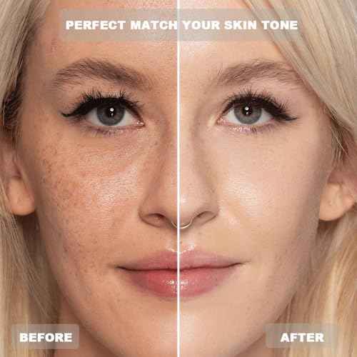 Foundation 4 in 1 - Color Changing Foundation, Medium Spectrum with SPF 50, Hypoallergenic Hydrating Liquid Concealer, Long-lasting & Waterproof Natural Finish - 1.06 fl oz