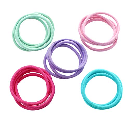 My Lello Hair Elastics Hair Ties, Professional Grade Ponytail Holders - Apple Green 100 Pack