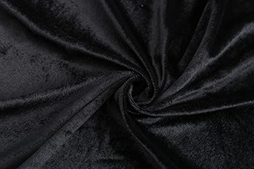 Unisex Halloween Hooded Cape Cosplay Full Length Velvet Cloak Halloween Fancy Cape Costumes (Black, X-Large)