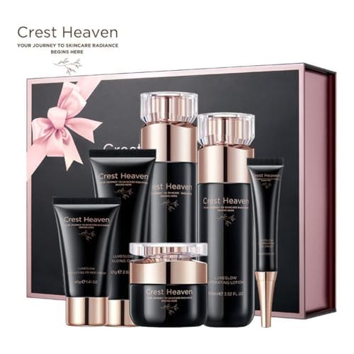 LuxeGlow 6-Piece Women's Facial Kit - Radiant Skin Care & Anti-Aging Moisturizing Set