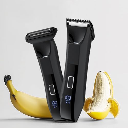 Zesuti Body & Groin Hair Trimmer for Men,Bikini Trimmer Women- Manscape Ball Trimmer for Men,Wet/Dry Men's Electric Shavers,No Nicks,No Cuts, Rechargeable & Waterproof Body Shaver,Black