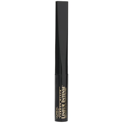 L'Oreal Paris Liquid Eyeliner - Intense Felt Tip in Carbon Black | 0.05 Fl Oz for Precise Application