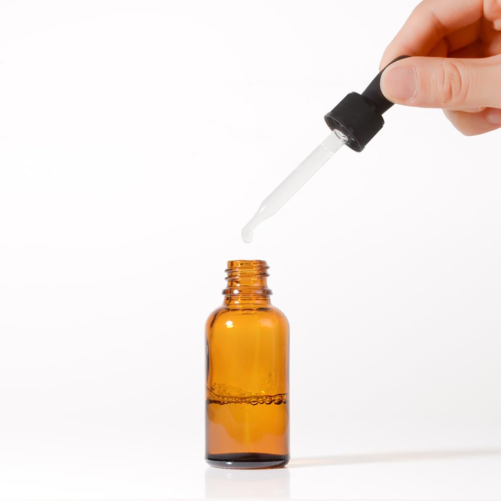 Stellacare 1oz, 24P Dropper Bottle Oil Bottles for Hair Leak-proof Travel Bottles Tincture Bottles with Dropper Glass Dropper Bottles