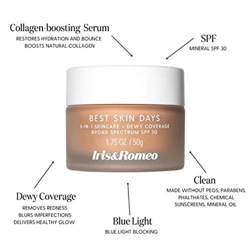 Iris & Romeo Best Skin Days SPF 30 - Lightweight Coverage in Shade 7 for Flawless Skin