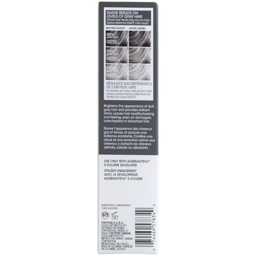 AGE beautiful Clear Shine Demi Liqui-Creme 5-Minute Toner | Brightens Gray Hair for Glossy, Brilliant Shine | Professional Salon Color