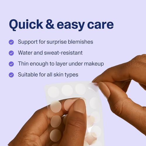 Curology Emergency Spot Pimple Patches for Face, Hydrocolloid Pimple Patches Fast-Acting, 40 Count
