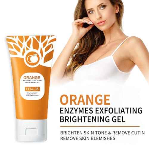 2PC Sheghy Orange Exfoliante Gel Scrub,Skin Care Scrub Peeling Gel for Face and Body,Deep Cleansing Moisturizing Facial Exfoliator gel,Orange Gentle Exfoliating for Pore Cleansing and Tightening