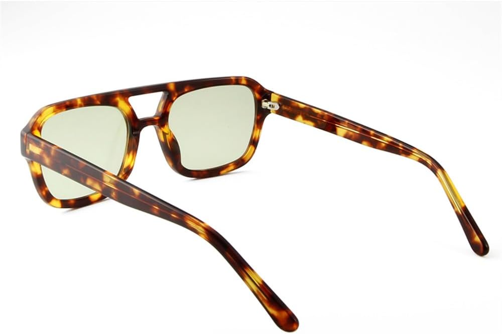 Skiennix Retro Big Frame Sunglasses - UV400 Protection | Stylish White Acetate Design for All