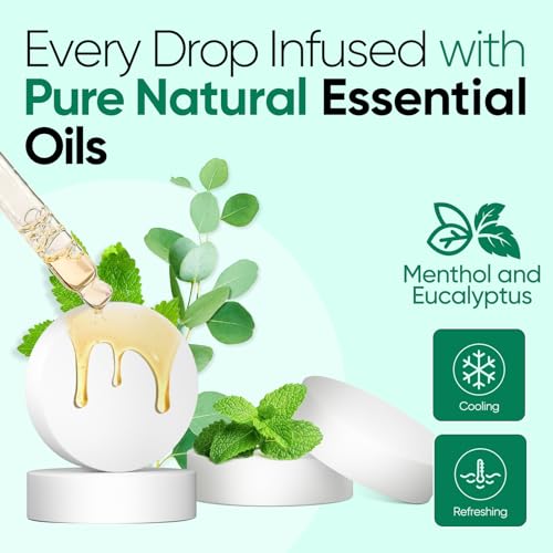 Shower Steamers Aromatherapy - 7 Pack Eucalyptus & Menthol Shower Tablets, Long-Lasting Strong Scent Vapor Bombs with Natural Essential Oil Relaxation and Stress Relief Bath Surprise for Women and Men