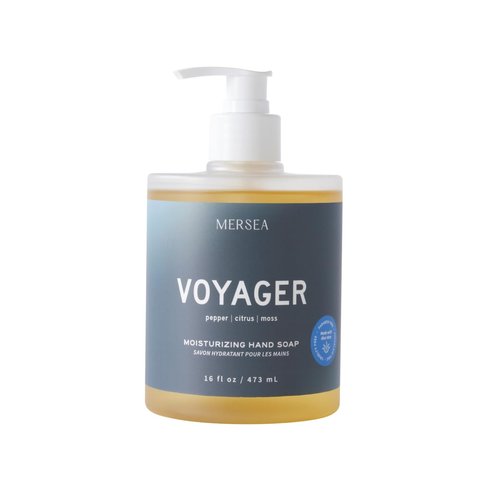 MERSEA Moisturizing Hand Soap - Voyager Scent in 16 fl oz Pump Bottle for Soft Skin
