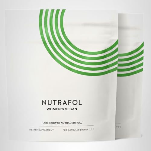 Nutrafol Women's Hair Growth Supplements, For Women 18-44 Years Old, Clinically Tested for Visibly Thicker, Stronger Hair, 100% Vegan Ingredients, Dermatologist Recommended - 2 Month Supply, 2 Pouches