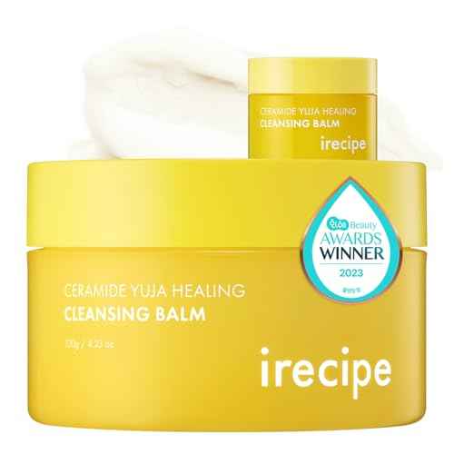 Ceramide Yuja Makeup Cleansing Balm with Travel Size | Deep Cleansing All-in-One Korean Face Cleanser, Makeup Remover, Zero Irritation, Blackheads Remover, Clean Beauty, Vegan (120g / 4.23oz)