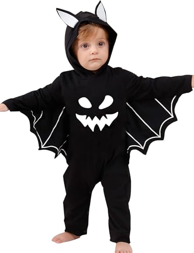 Goodstoworld My First Halloween Baby 0-3 Month Pumpkin Ghost Face Bodysuit Newborn Boy Gender Neutral Clothes Infant Girl Black Glow in The Dark Rompers