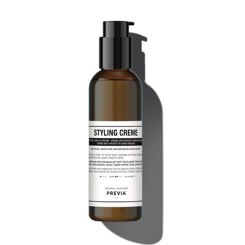 PREVIA Anti-Frizz Leave-In Creme - Vegan Frizz-Control Styling Cream with Apricot Extract - 6.7 oz