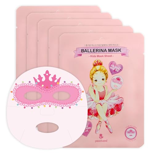 peach and face mask for kids, Skincare for kids, Spa day kit for girls, Perfect gifts for girls 6-8, Pack of 5