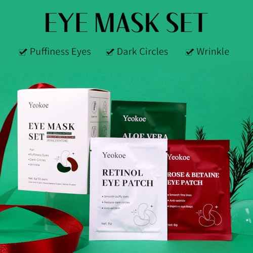 Under Eye Patches For Puffy Eyes and Dark Circles Wrinkle,30 Pairs Face Masks SkinCare With Retinol Serum,Aloe Vera,Rose Betaine