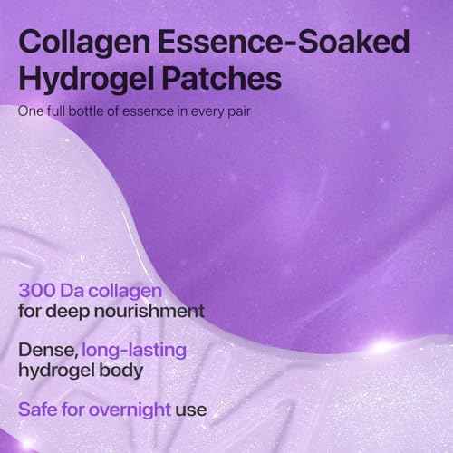 numbuzin No.9 Eye Patches | NAD+ Collagen Under Eye Patches | Dark Circles, Cooling, Depuff Eyes, Wrinkles with Peptides, Caffeine, Niacinamide | Plumping and Firming | 5 Pairs, 10 Patches