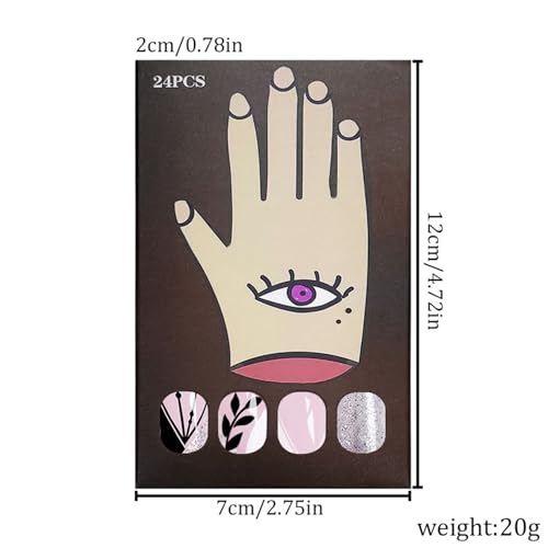 Short Press Square False Nails with Sfumato Designs - Pink Full Cover Glossy Fake Acrylic Artificial Nails - Gold Foil Stick On - 24 Pcs