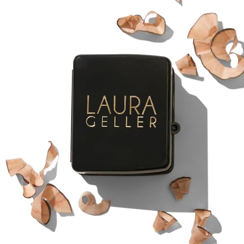 LAURA GELLER NEW YORK Eye + Lip Cosmetic Pencil Sharpener - Easy to Clean - Eyeliner, Lip Liner and Eyebrow Pencil Sharpener