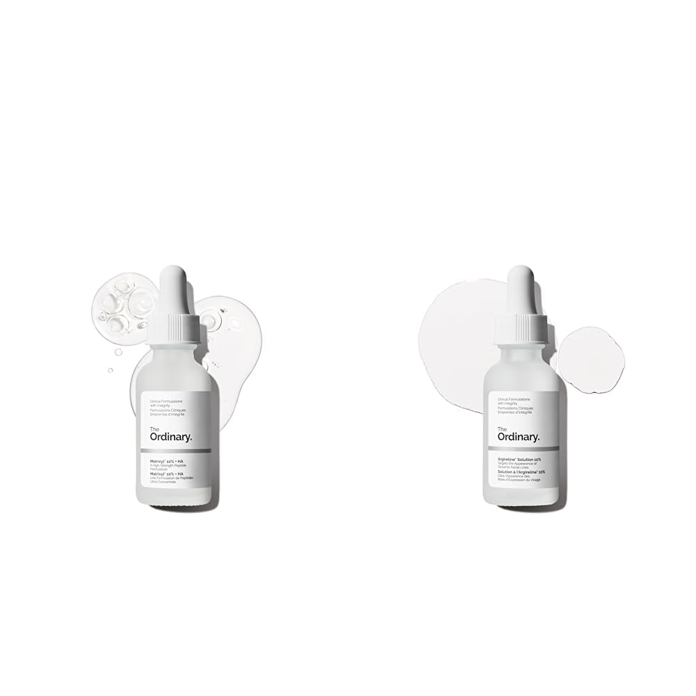 The Ordinary Peptide Serum Skin Care Set - Smooth Operator Duo for Fine Lines & Wrinkles | 10% Argireline & Matrixyl with Hyaluronic Acid