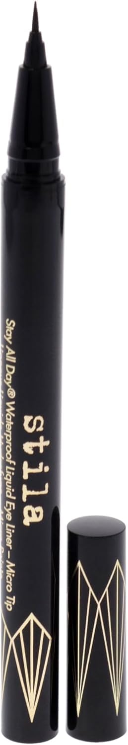 Stila Waterproof Liquid Eye Liner - Stay All Day Makeup with Fine Brush Tip | Smudge-Proof Satin Finish
