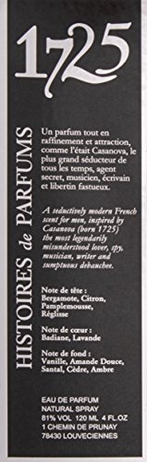 Histoires de Parfums 1725 Eau De Parfum Spray,4 Fl Oz