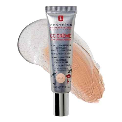Erborian CC Cream Color Correcting SPF 25, Tone-Evening Korean Skincare Makeup Hybrid, Moisturizes, Lightweight, Blurs Skin, Natural, Luminous Finish