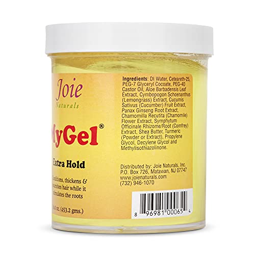 ILIOS Joie Naturals MyGel Extra Hold-Hair Styling Gel - Moisturizing Formula with Plant Oils and Herbal Extracts – Curly Hair Gel for Twists, Braids and Locks, 4 OZ Packaging.