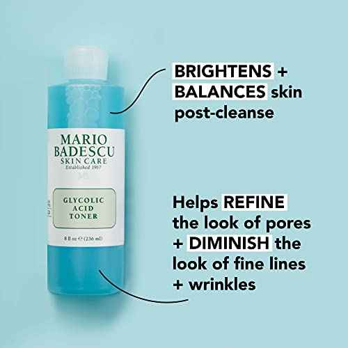 Mario Badescu Glycolic Acid Toner for Dry and Combination Skin, Alcohol-Free Facial Toner for Aging Skin, Formulated with Exfoliating Glycolic Acid & Antioxidant Grapefruit Extract