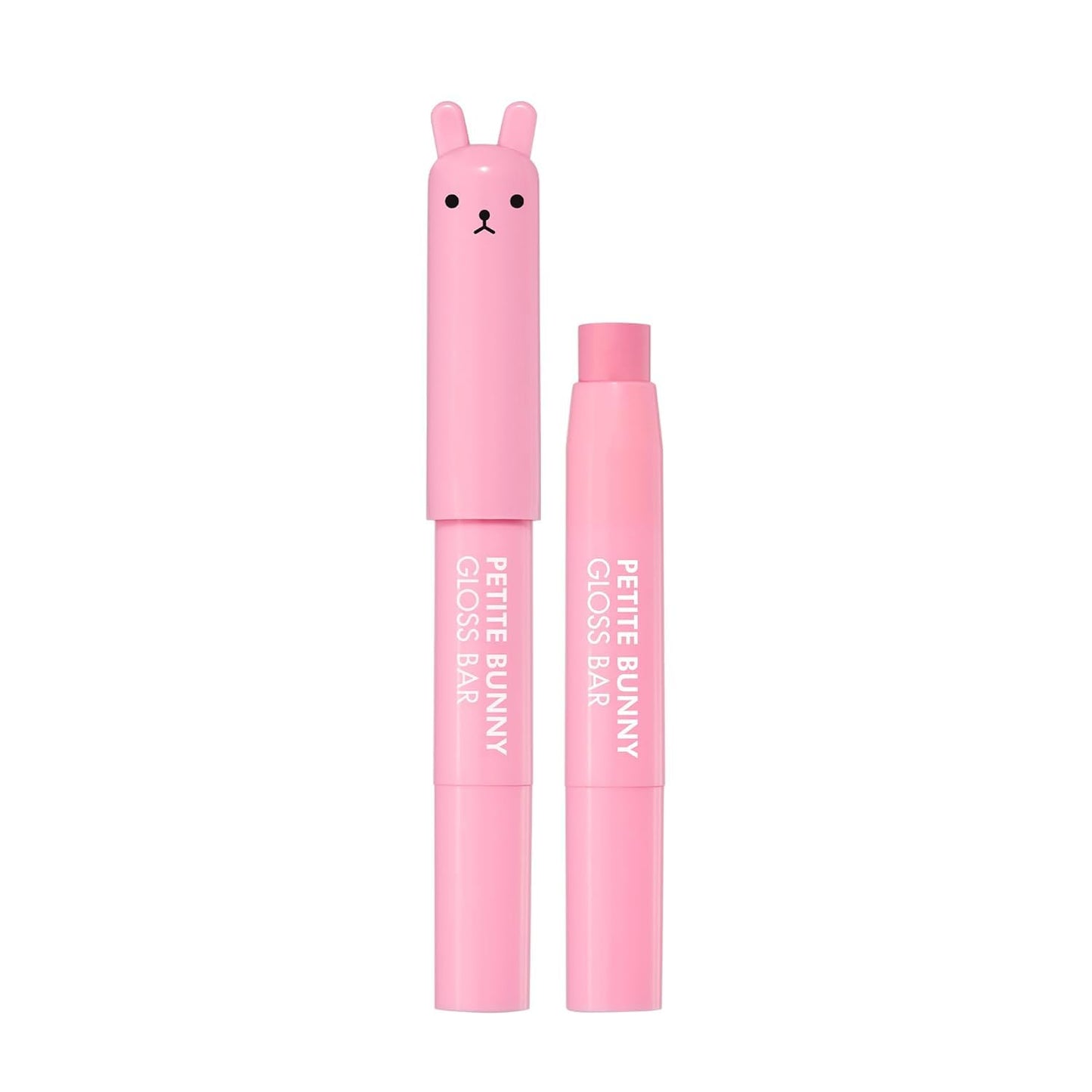 TONYMOLY Petit Bunny Lip Gloss - Long Lasting Lip Crayon with Vitamin E | Juicy Strawberry & Peach