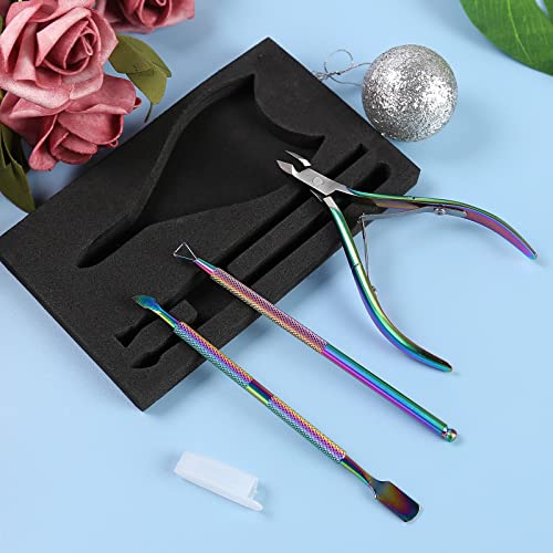 Cuticle Trimmer with Cuticle Pusher and Cutter,YINYIN Cuticle Remover Cutter Nipper Clippers Durable Pedicure Manicure Tools for Fingernails and Toenails(D501-RoseGold)…