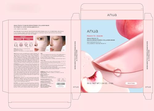 ANUA Heartleaf 70 Soothing Collagen Mask, Overnight Face Mask for Glass Skin, hyaluronic acid, Collagen, Soothing & hydration Facial Mask for Sensitive Skin, Natural Color, Korean Skin Care (38g, 4ea)