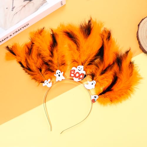 YAHPERN Halloween Headband for Women Halloween Custome Accessories Cute Pumpkin Turkey Hairband Fall Festive Hair Accessory Halloween Thanksgiving Party Jewelry Gifts (Pumpkin 2)