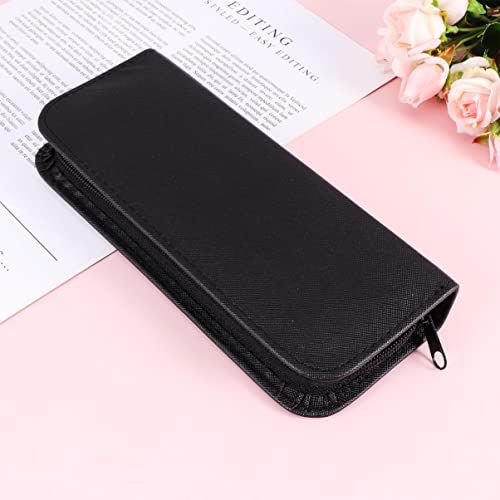 1pc Hairdresser Accessories Pu Rack Salonblack Compact Professional Leather Storage Hairdressing Hair Shop Use Carrier Salon Case Barber Shear Home Scissor Pouch Decor