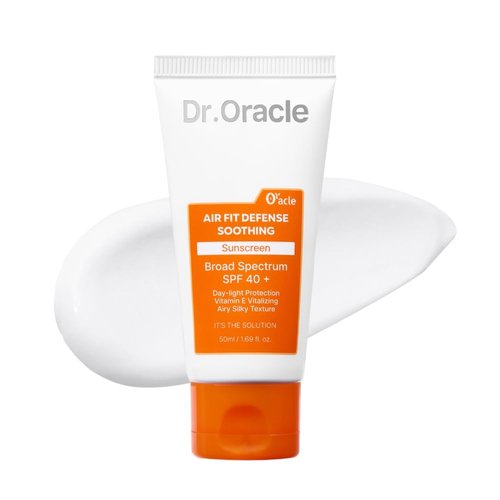 Dr. Oracle Air Fit Defense Sunscreen - SPF 40+ Soothing Formula, No White Cast, Lightweight Hydration, 1.69 fl. oz