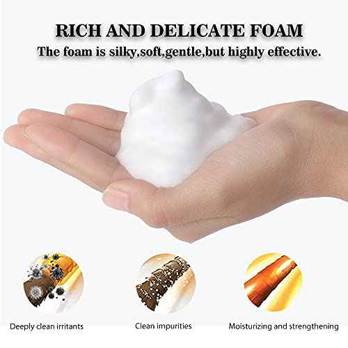 Mererke_Pretty Eyelash Extension Shampoo 50 ml + Brush - Eyelid Foaming Cleanser - Sensitive Paraben & Sulfate Free - Eyelash Wash and Lash Bath for Extensions - Salon Use and Home Care