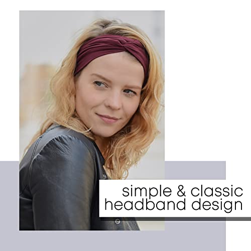 CHARM Boho Hippie Tie-Dye Turbans - Elastic Head Wrap Hair Band Bandana Stretch Hairband AA