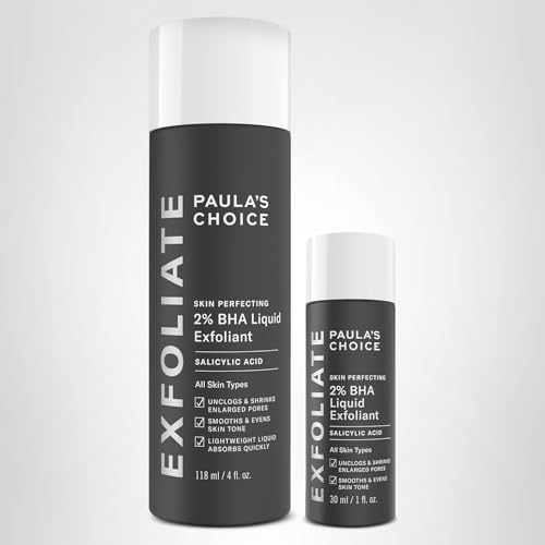 Paula's Choice SKIN PERFECTING 2% BHA Liquid Salicylic Acid Exfoliant-Facial Exfoliant for Enlarged Pores, Wrinkles & Fine Lines, Suitable for Blackhead-Prone Skin, Fragrance-Free