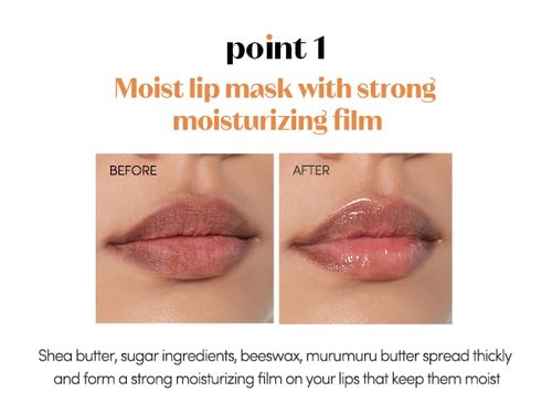 ETUDE Ginger Sugar Overnight Lip Mask 23g - Nourishing Korean Lip Sleeping Mask for Smooth, Hydrated Lips