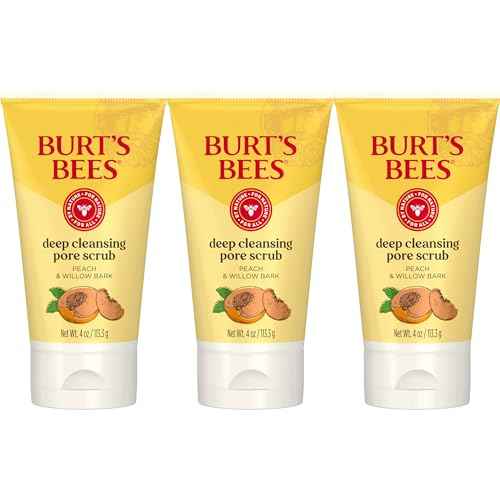 Burt's Bees Deep Cleansing Pore Scrub with Peach and Willow Bark, 4 Ounces