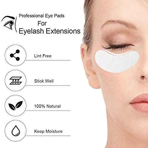 Ocim 100 Pairs Eye Gel Pads Lash Extensions, Lint Free Under Hydrogel Eye Patch for Eyelash Extension/Tinting