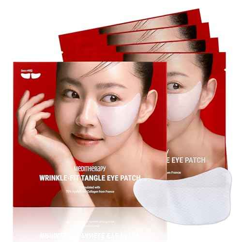 Wrinkle-fit Tangle Eye Patch - Under Eye Patches for Dark Circles and Puffy Eyes - Eye Bags Treatment for Women - Mega Collagen Gel Pads for Puffiness - Firming & Deep Hydrating - 4EA