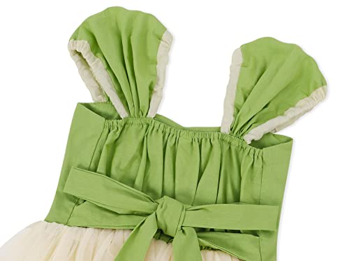 COTRIO Baby Girls Frog Princess Tiana Dresses Infant Toddler Kids Birthday Party Fancy Dress Green Fairy Cosplay Halloween Costume Outfit 18-24 Months