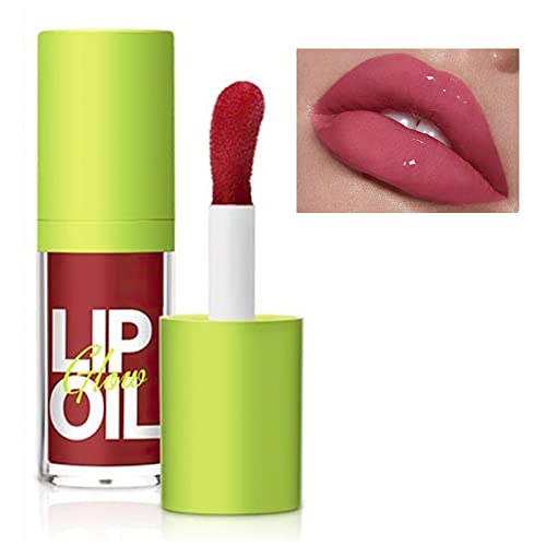MIELIKKI Moisturizing Hydrating Lip Glow Oil, Hydrating Lip Plumper, Transparent Plumping Lip Gloss, No-Sticky, Long-Lasting, Shiny Tinted for Lip Care, 105 PASSION