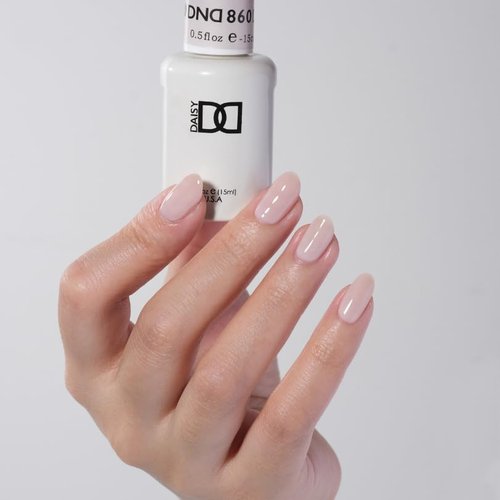 DND Gel Polish Set, Sheer Collection, UV/LED Gel Polish and Air Dry Nail Lacquer, Matching Chip-Free Polish Duo, 860 She’s White? She’s Pink?, 0.5 Fl Oz