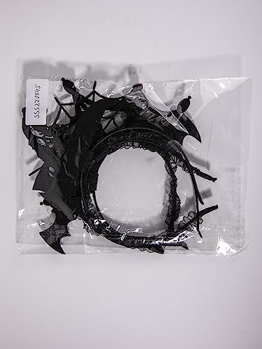 MoKo Halloween Decorations Headbands Costumes for Women and Girls, 4 Pack Bat Crown Witch Hair Accessories Hoop for Halloween Party Hair Hoop Costume Dress up Cosplay, Black