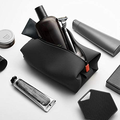 TOOLETRIES Koby Dopp Kit - Silicone Toiletry Organizer | Heavy-Duty, Leak-Resistant Travel Bag - 9" x 4.5" x 4.5" - Charcoal