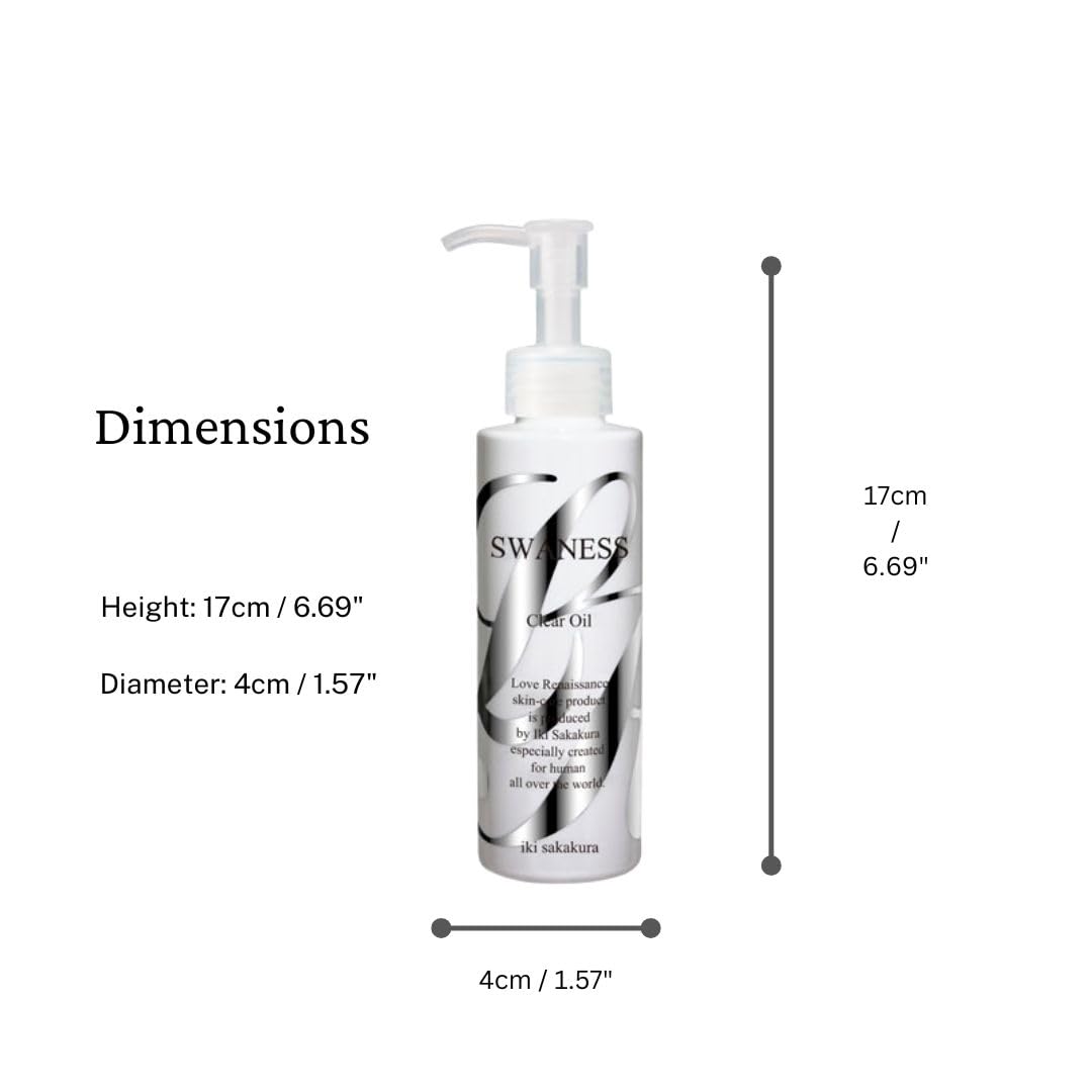 SWANESS Clear Oil Cleanser - Japanese Anti-Aging Makeup Remover & Deep Pore Cleansing Oil