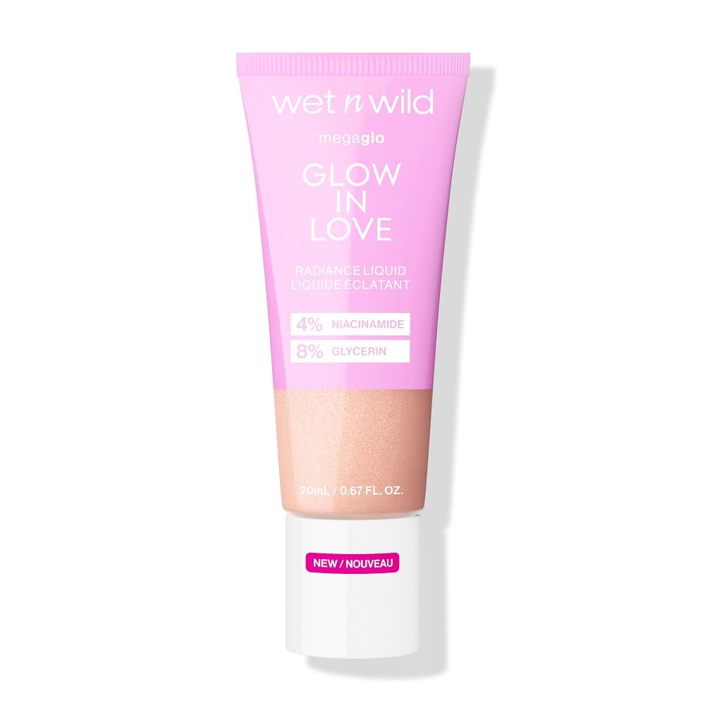Wet n Wild Mega Glo Liquid Highlighter - Sheer & Buildable Radiance with 4% Niacinamide | Glow In Love